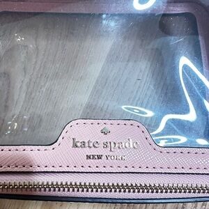 Kate Spade Pink Trim Clear Pouch